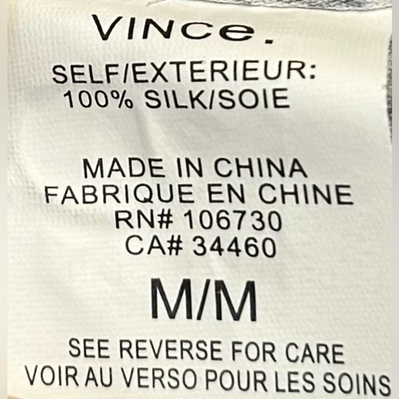 Vince Silk Gray Cable Knit Patterned Off-Shoulder Pullover Blouse with V-Neck, M - Picture 10 of 12